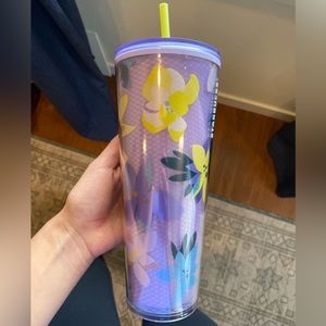 NWT Starbucks 2023 Winter Magnolia Flower Mesh Purple Lavender Yellow tumblr
